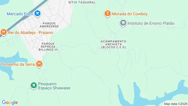 Mapa do bairro Acampamento Anchieta(Bloco A), Santo André - SP