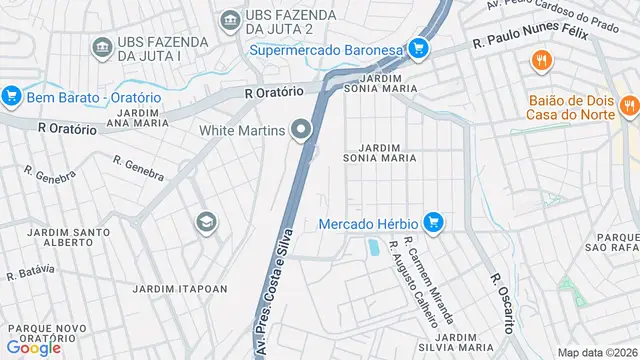 Mapa do bairro Capuava, Santo André - SP