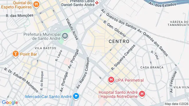 Mapa do bairro Centro, Santo André - SP