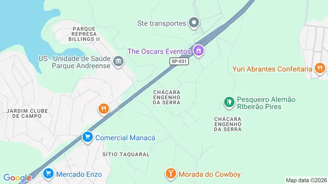 Mapa do bairro Chácara Engenho da Serra, Santo André - SP