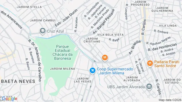 Mapa do bairro Jardim Monções, Santo André - SP