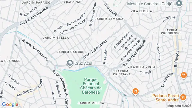 Mapa do bairro Jardim Oriental, Santo André - SP