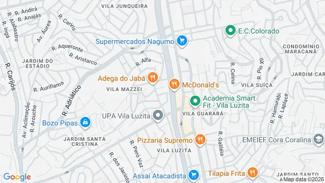 Mapa do bairro Jardim Renata, Santo André - SP