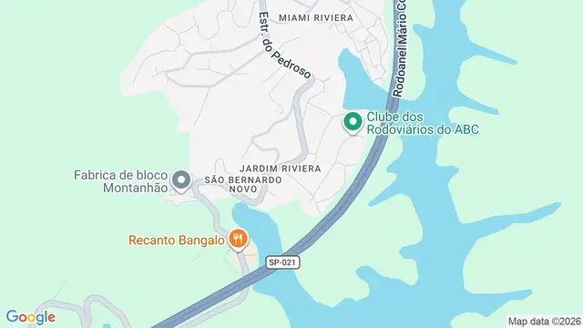 Mapa do bairro Jardim Riviera, Santo André - SP