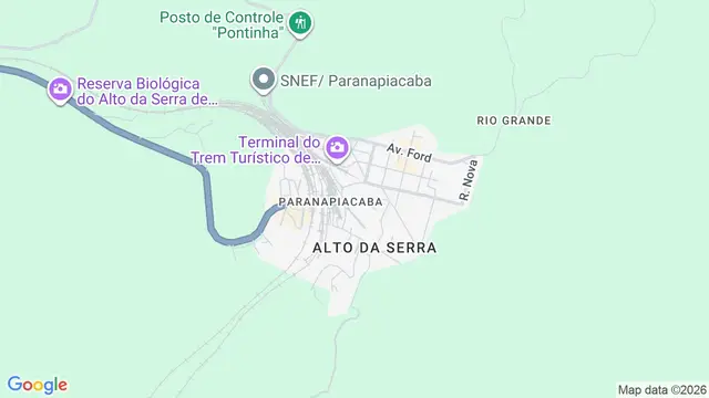 Mapa do bairro Paranapiacaba, Santo André - SP