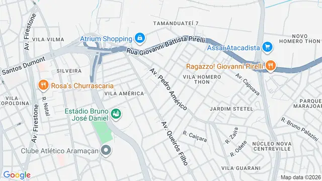 Mapa do bairro Parque Industriário, Santo André - SP