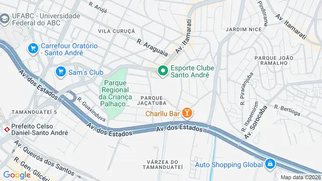 Mapa do bairro Parque Jaçatuba, Santo André - SP