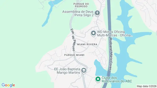 Mapa do bairro Parque Miami, Santo André - SP