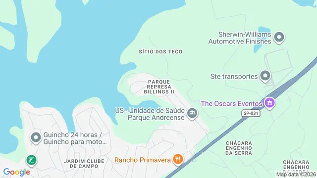 Mapa do bairro Parque Represa Billings II, Santo André - SP