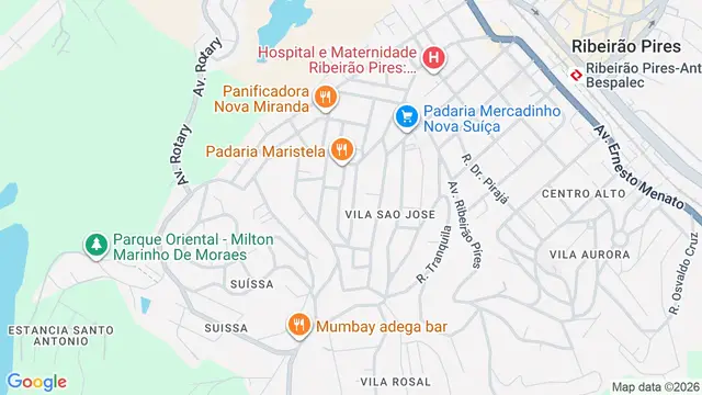 Mapa do bairro Região de Campo Grande, Santo André - SP