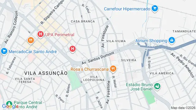 Mapa do bairro Tamanduateí 7, Santo André - SP - Avenida Santos Dumont