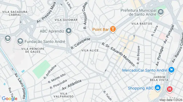 Mapa do bairro Vila Alice, Santo André - SP