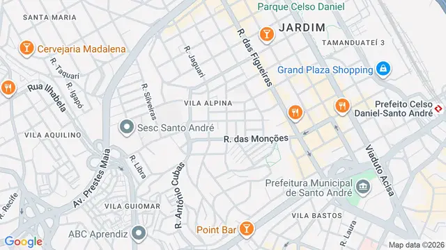 Mapa do bairro Vila Alpina, Santo André - SP
