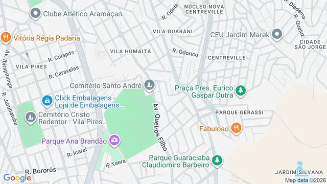 Mapa do bairro Vila Amábile Pezzolo, Santo André - SP