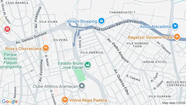 Mapa do bairro Vila América, Santo André - SP