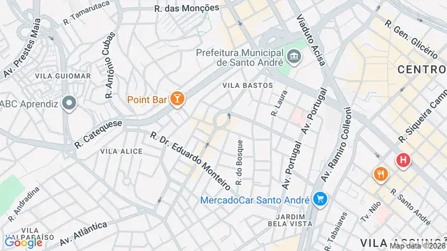 Mapa do bairro Vila Bastos, Santo André - SP