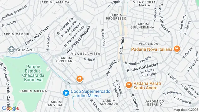 Mapa do bairro Vila Bela Vista, Santo André - SP