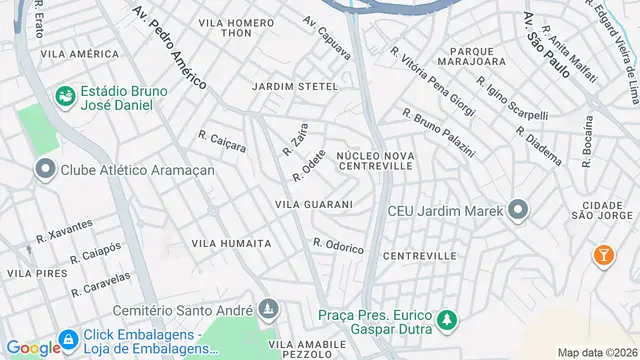 Mapa do bairro Vila Guarani, Santo André - SP