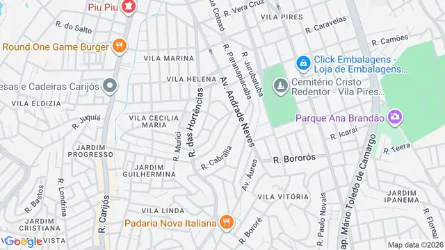 Mapa do bairro Vila Helena, Santo André - SP