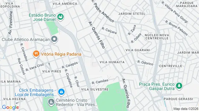 Mapa do bairro Vila Humaitá, Santo André - SP