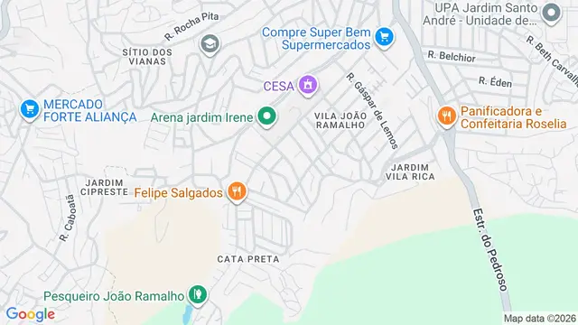 Mapa do bairro Vila João Ramalho, Santo André - SP
