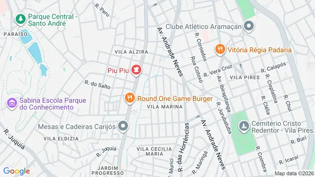 Mapa do bairro Vila Marina, Santo André - SP