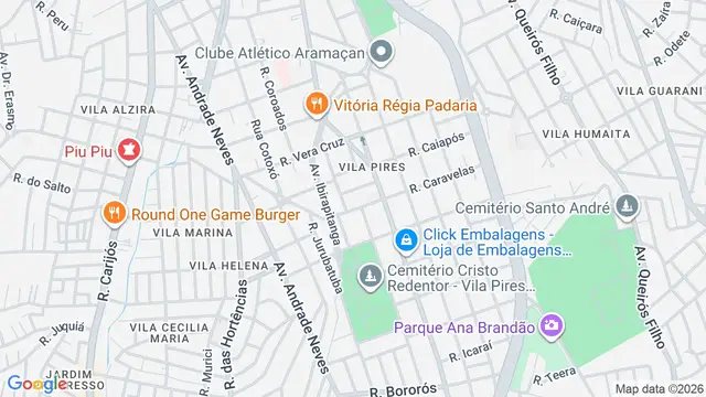 Mapa do bairro Vila Pires, Santo André - SP